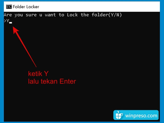 cara mengunci folder dengan password di windows 9