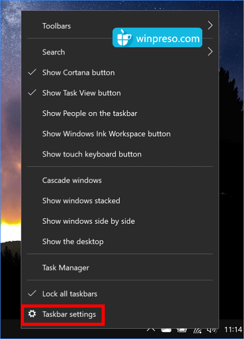 7 pc settings windows 10