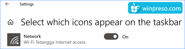 cara memunculkan icon wifi di taskbar