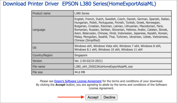 1 download driver epson l380