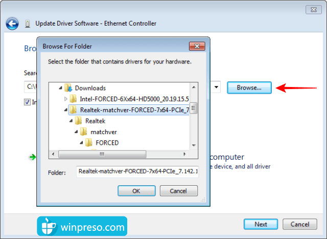 Install driver Ethernet Controller 8