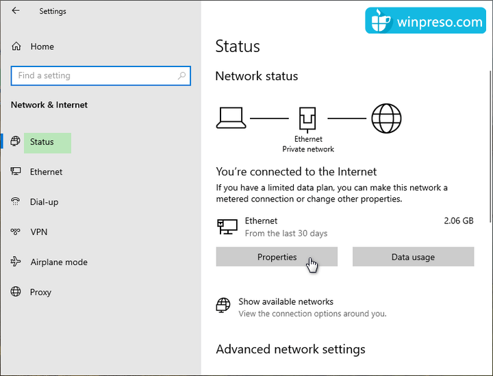Setup incomplete because of a metered connection 5