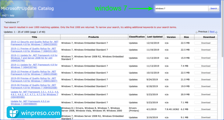 cara menggunakan microsoft update catalog 2