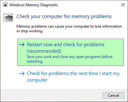 cara menggunakan windows memory diagnostic 2