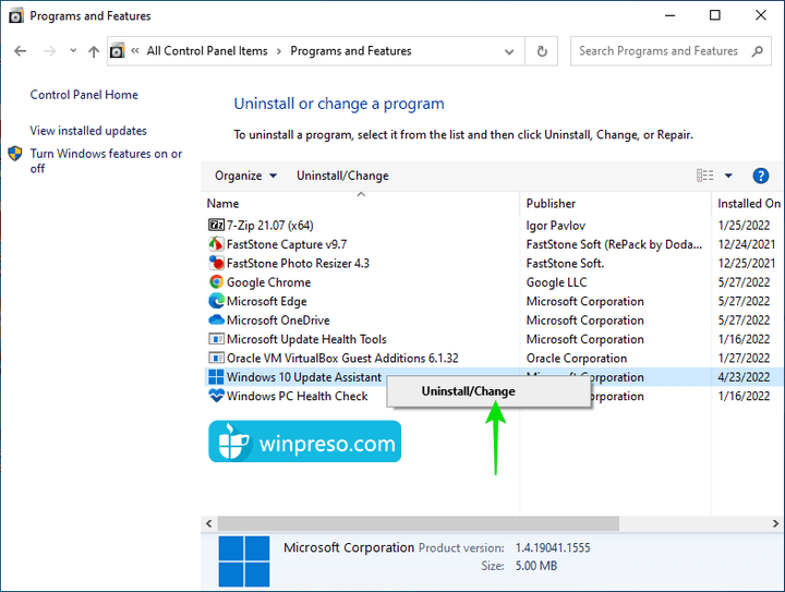 cara menghapus windows 10 update assistant 2