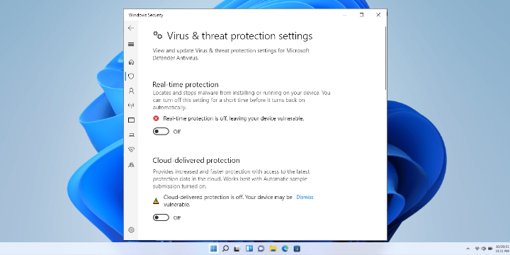cara mematikan antivirus windows 11 4